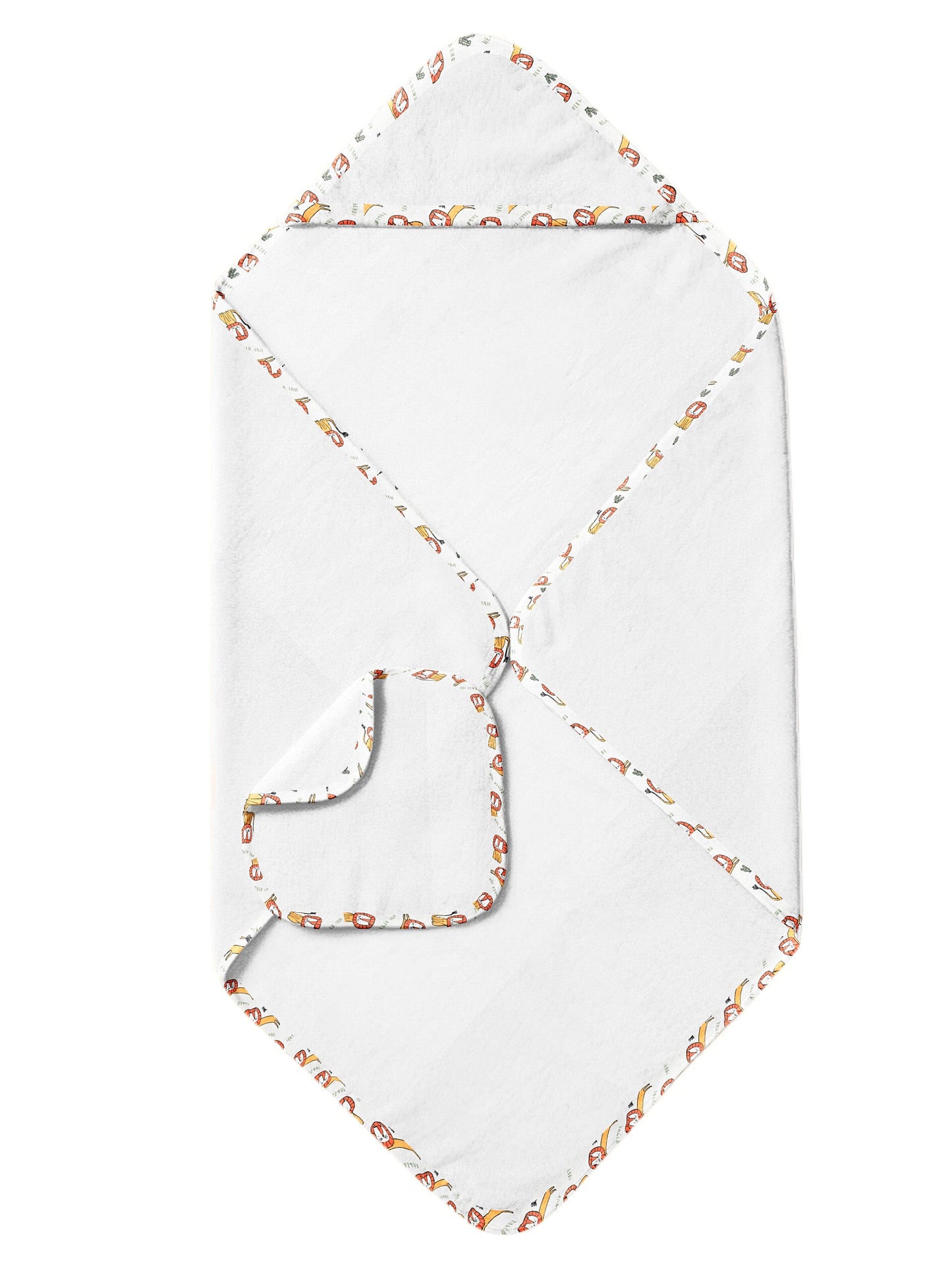 'Lion Print’ Organic Hooded Towel Set