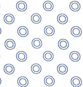 Pattern of small blue circles on a white background