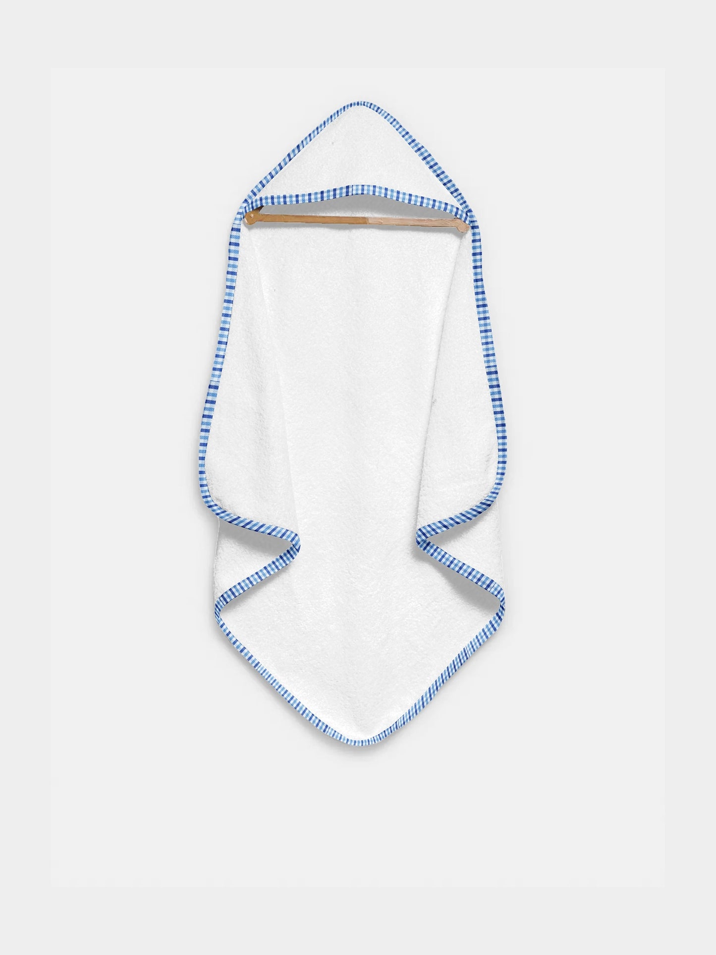 'Shaded Blue Checks’ Organic Hooded Towel Set