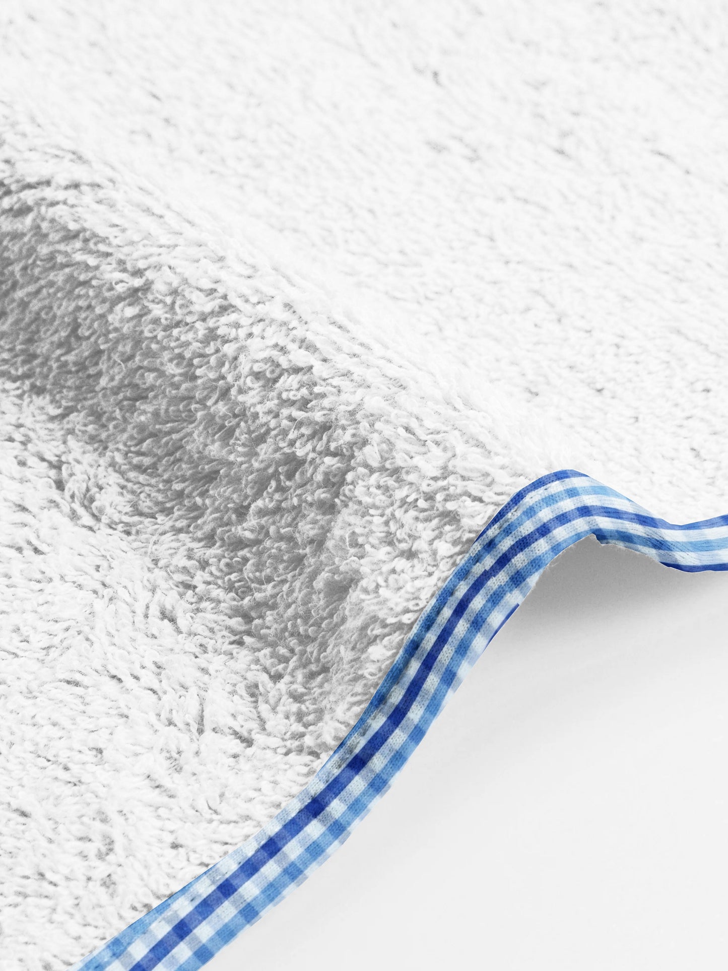 'Shaded Blue Checks’ Organic Junior Towel Set