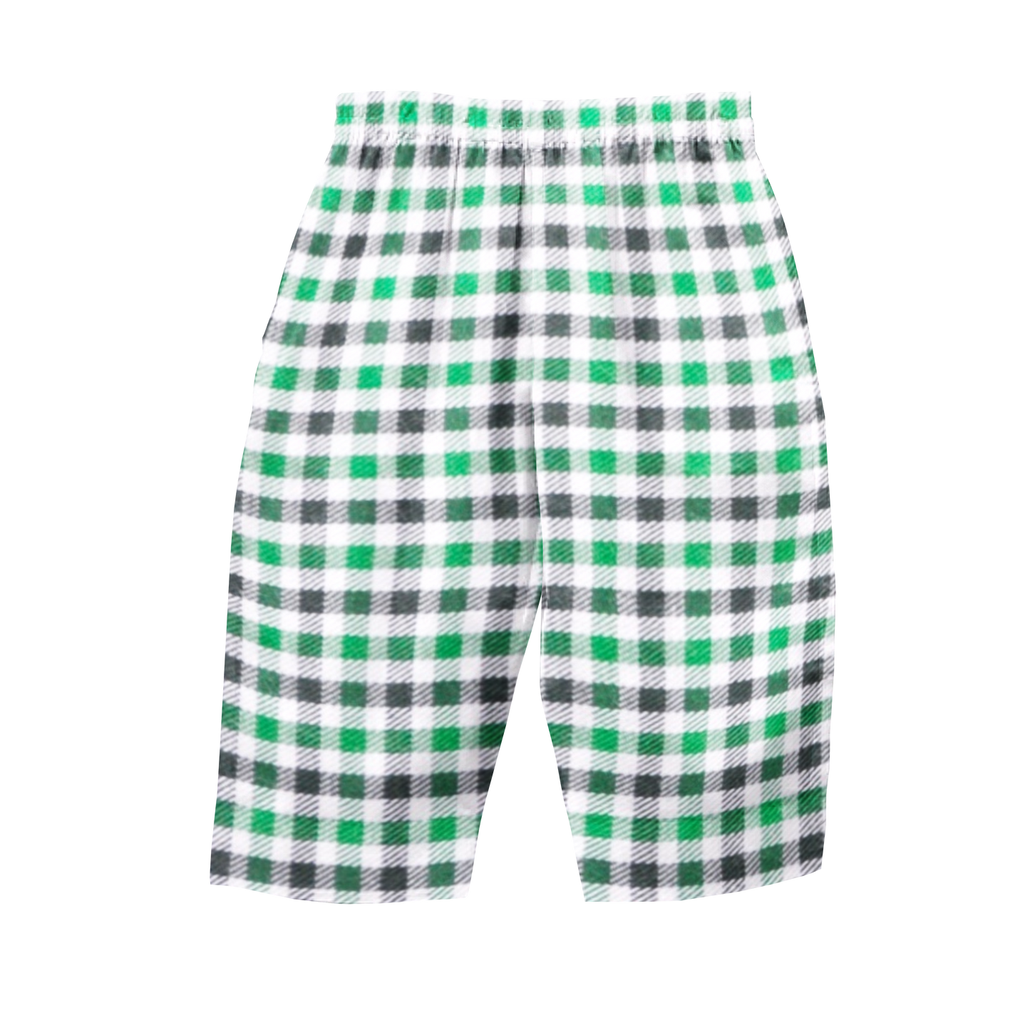 'Green and Black Checks' Organic Collared Pajama Set