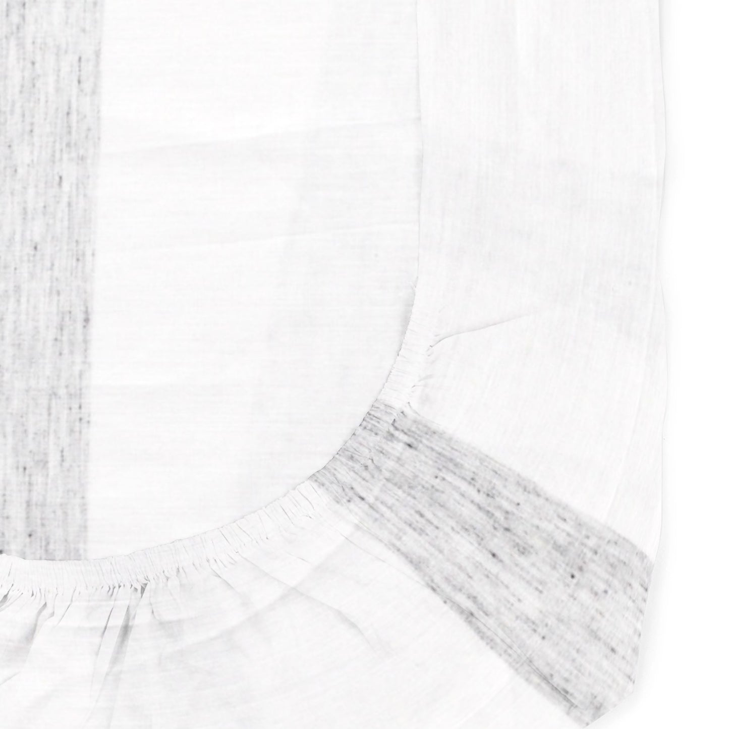 'Grey Pencil Stripe’ Organic Junior Fitted Sheet