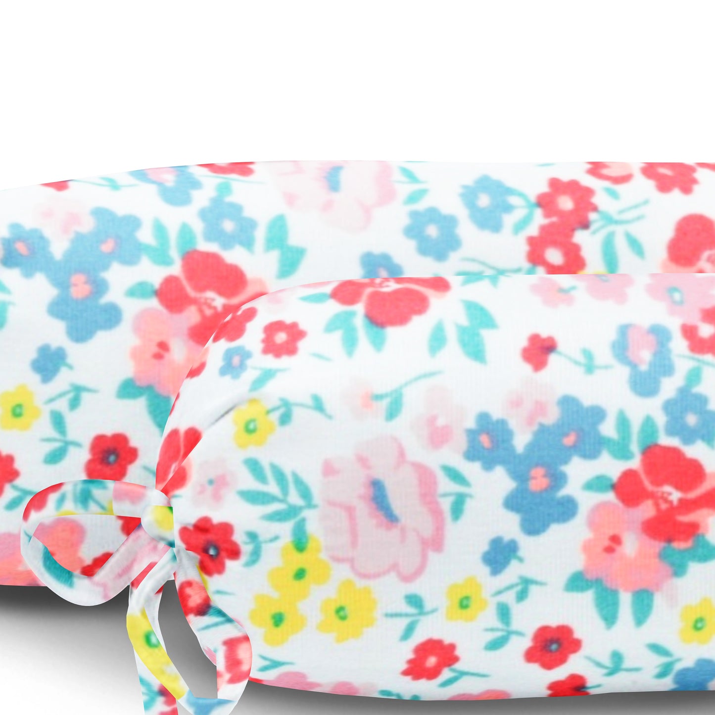 ‘New Colored Flowers’ Organic Baby Bolster Cover