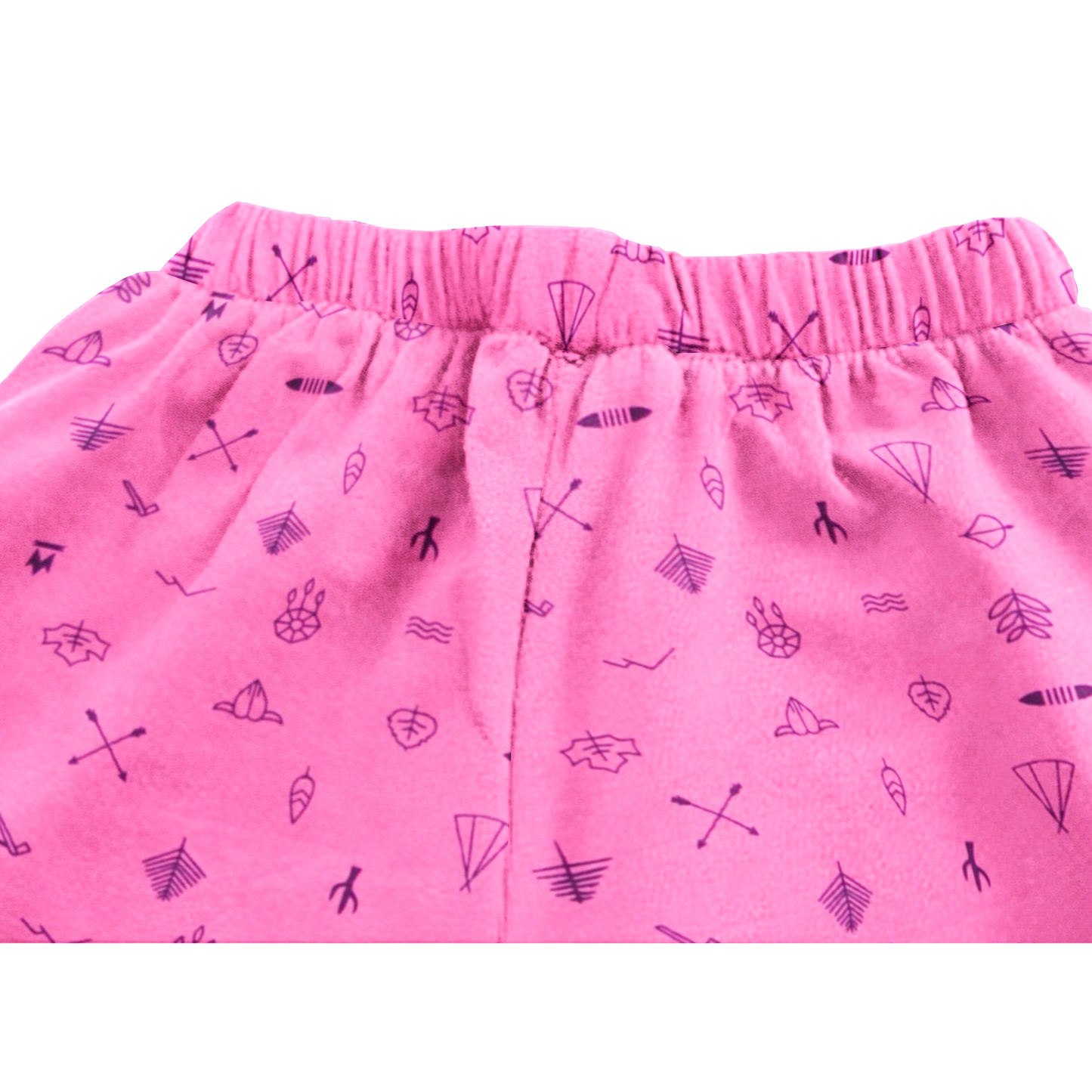 'Pink Line Drawing' Organic Pajama Short Set