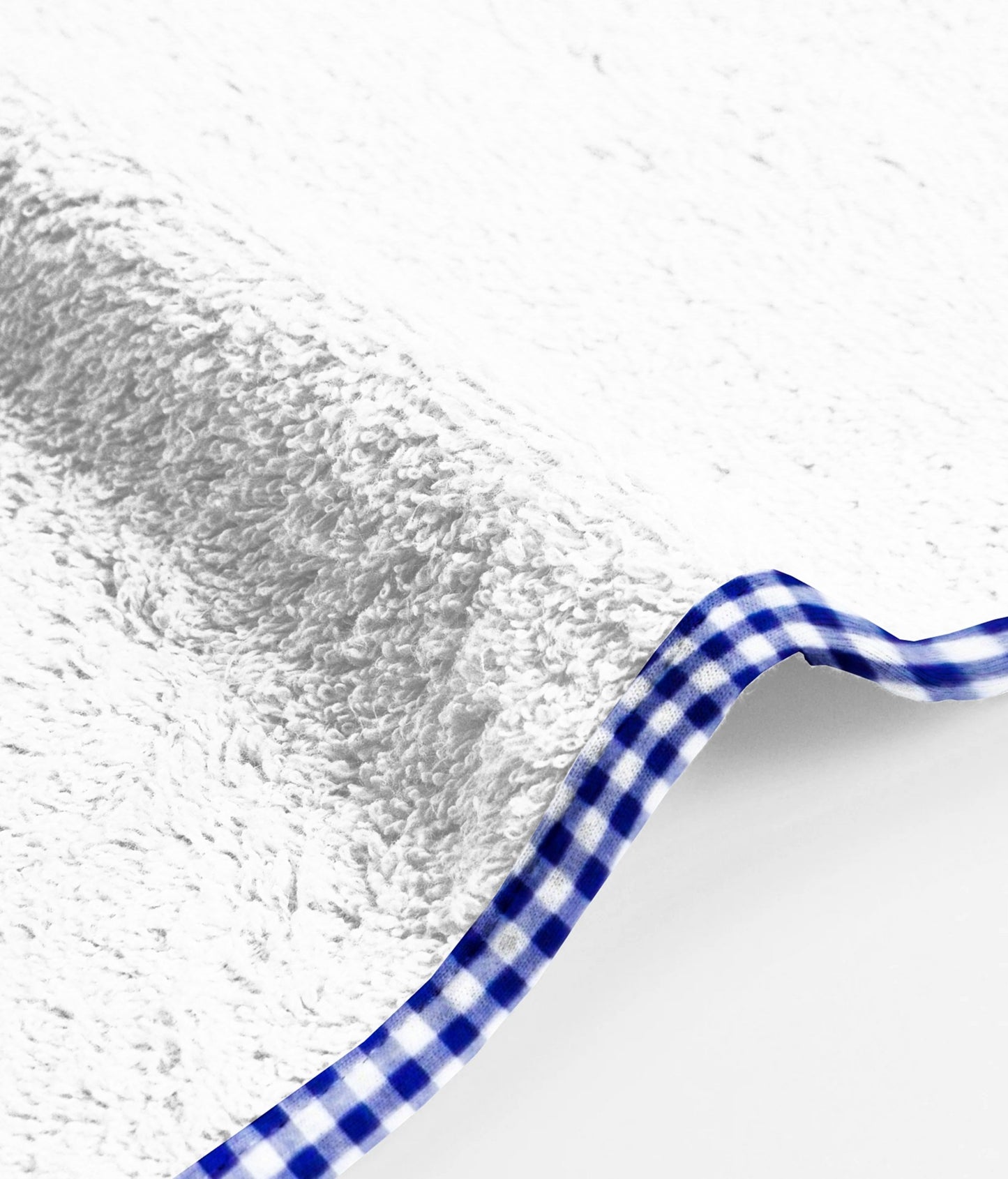 'Navy Checks’ Organic Junior Towel Set