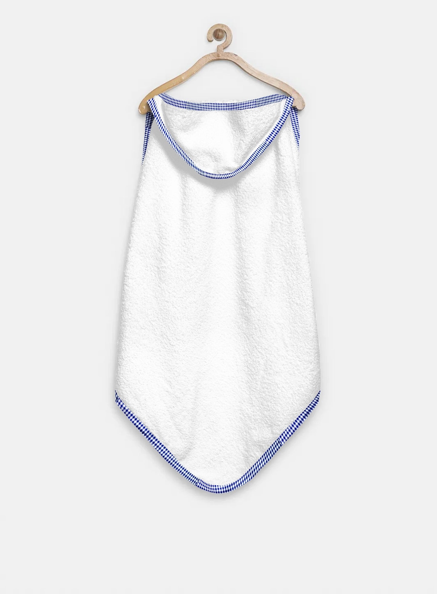 'Navy Checks’ Organic Hooded Towel Set