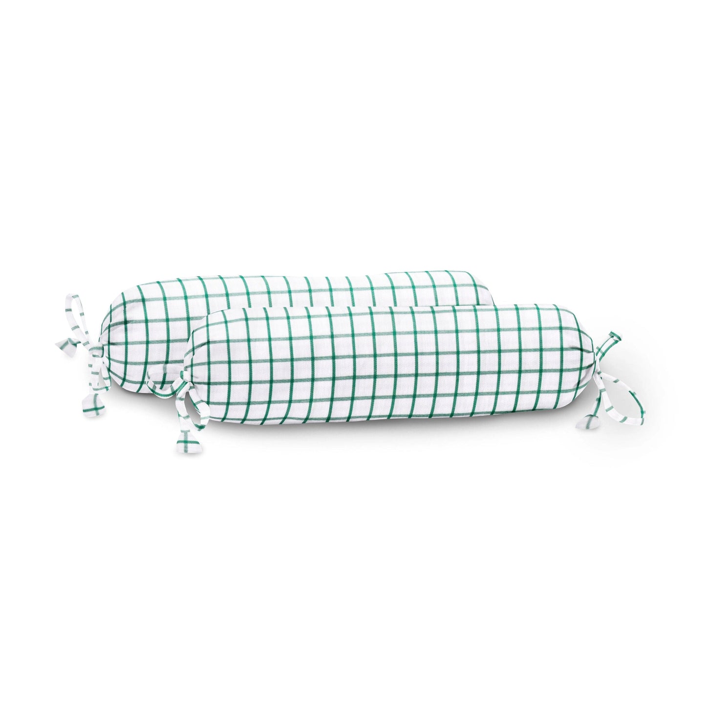 ‘Green Square’ Organic Baby Bolster Cover
