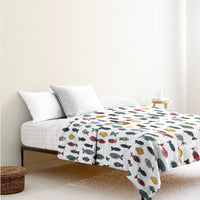 ‘Coloured Fish’ Organic Junior Blanket & Quilt