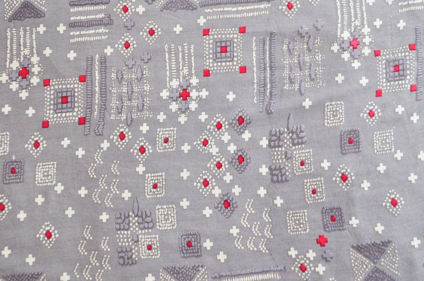 ‘Grey Bandhani Print’ Organic Hooded Towel Set