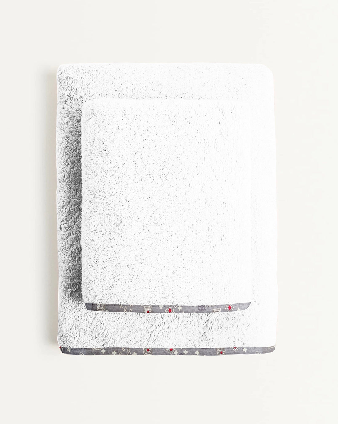 ‘Grey Bandhani Print’ Organic Junior Towel Set