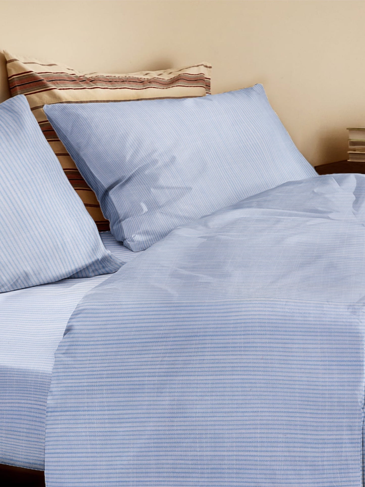 Blue and White Stripe' Organic Duvet Cover