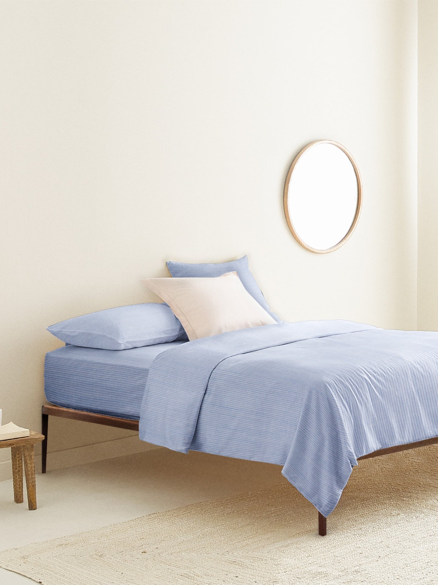 Blue and White Stripe' Organic Duvet Cover