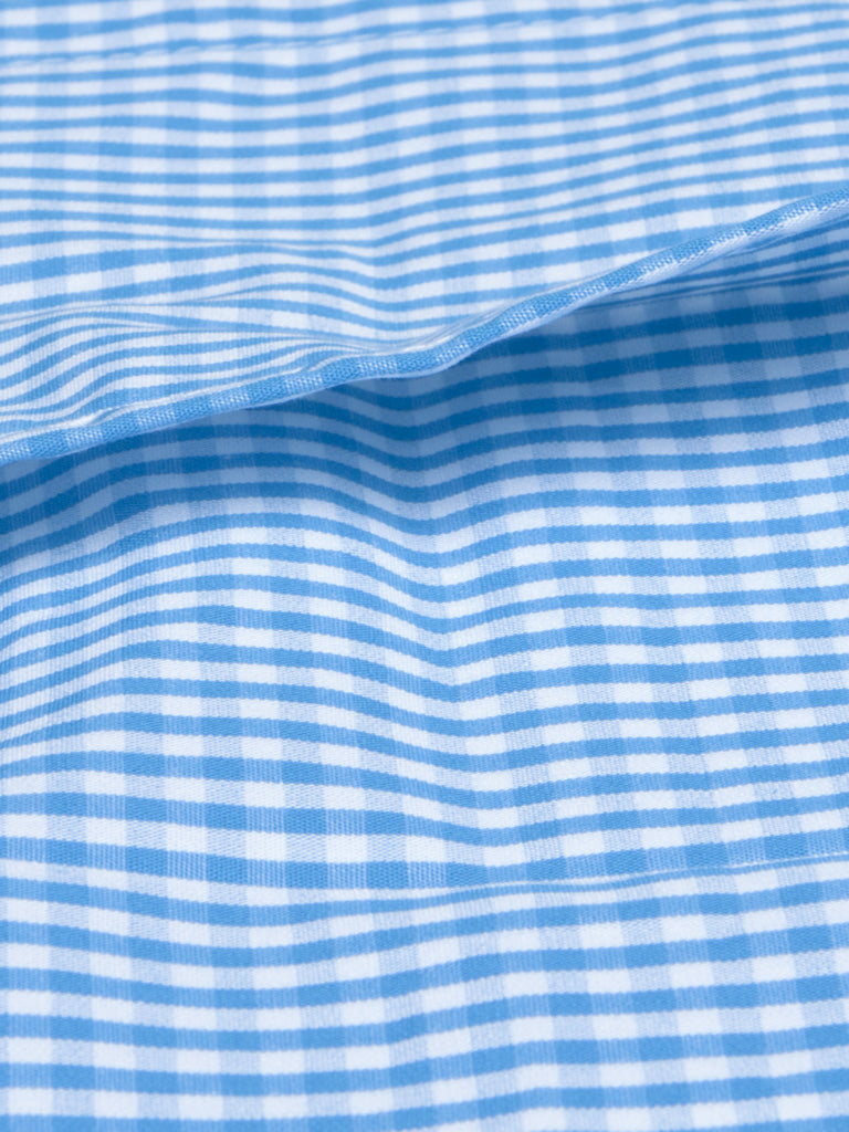 ‘Blue Checks’ Organic Junior Pillow Cover