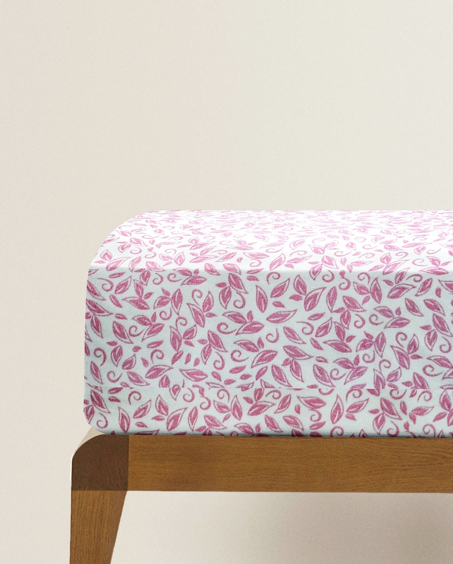 'Red Flower’ Organic Fitted Crib Sheet