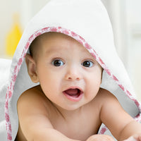 ‘Red Floral’ Organic Hooded Towel Set