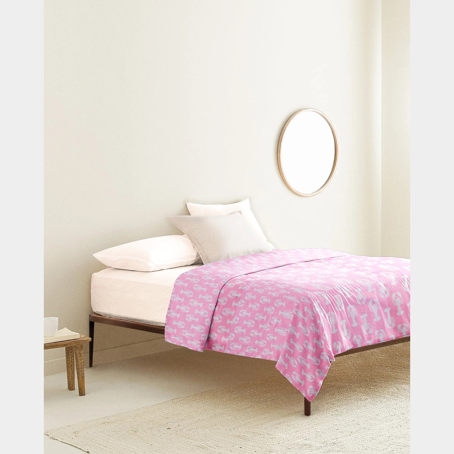 'Neutral Pink' Organic Queen Fitted Sheet