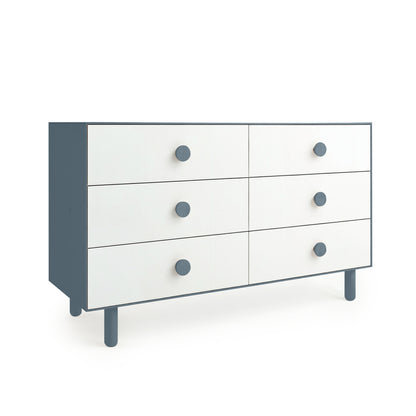 Blue Grey 6 Drawer