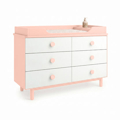 Guava Pink 6 Drawer