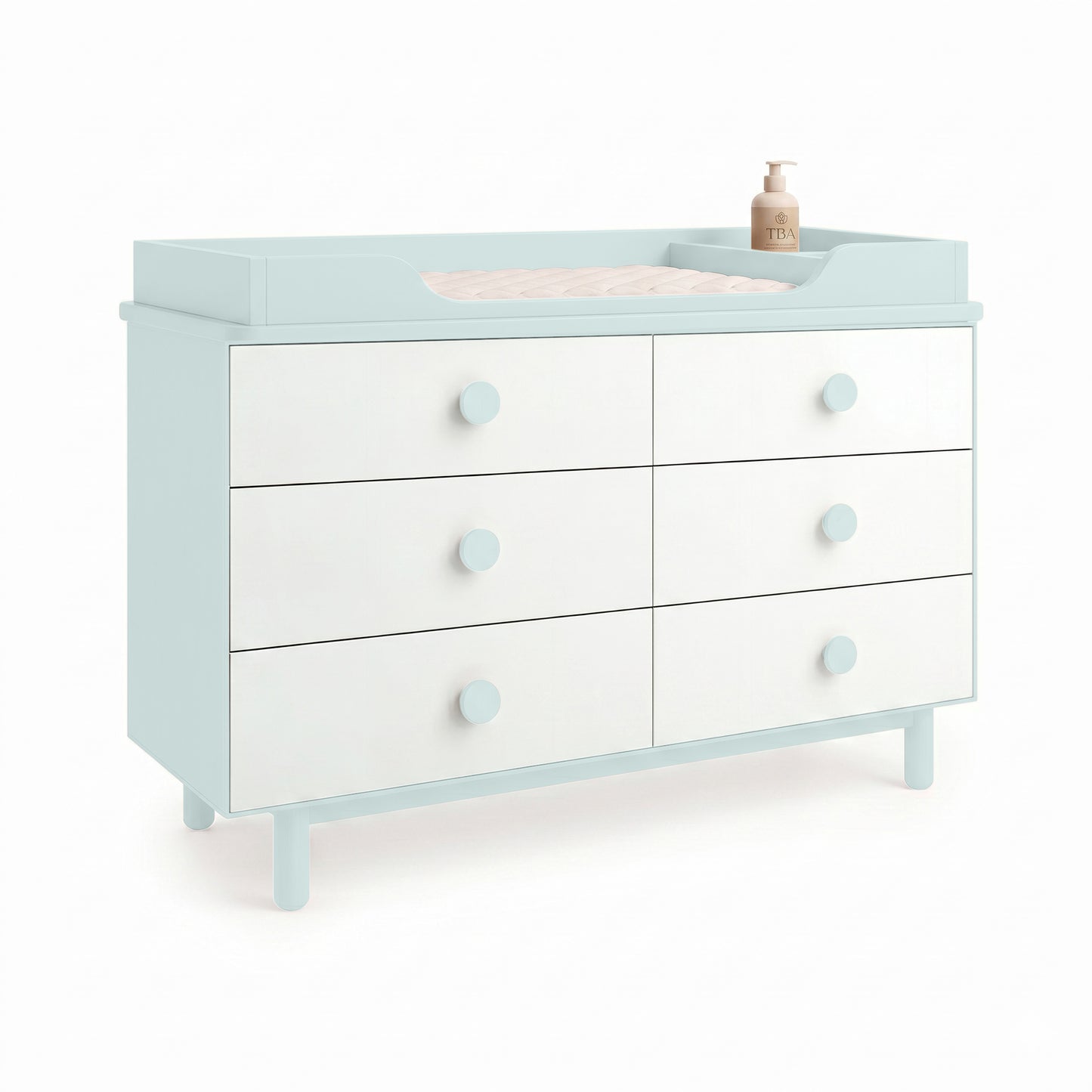 Mist Blue 6 Drawer