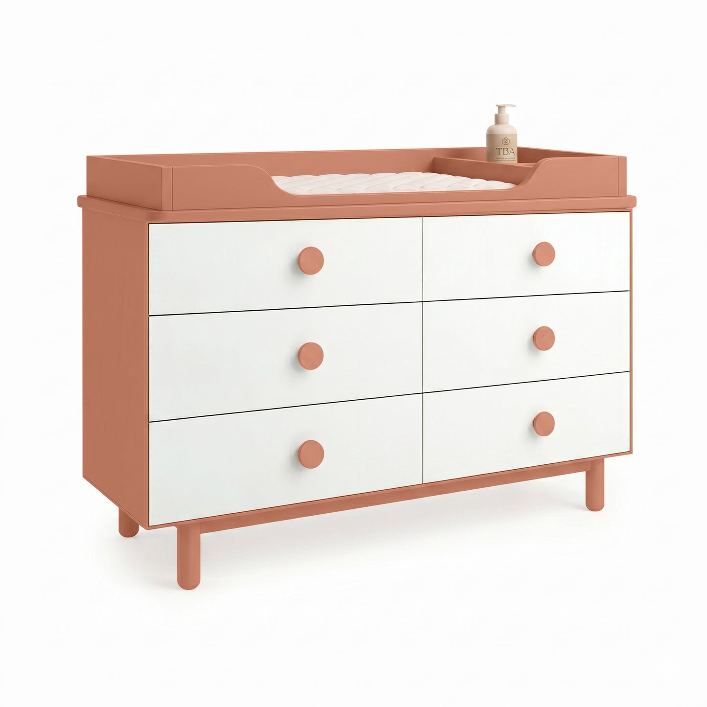 Muted Terracotta 6 Drawer