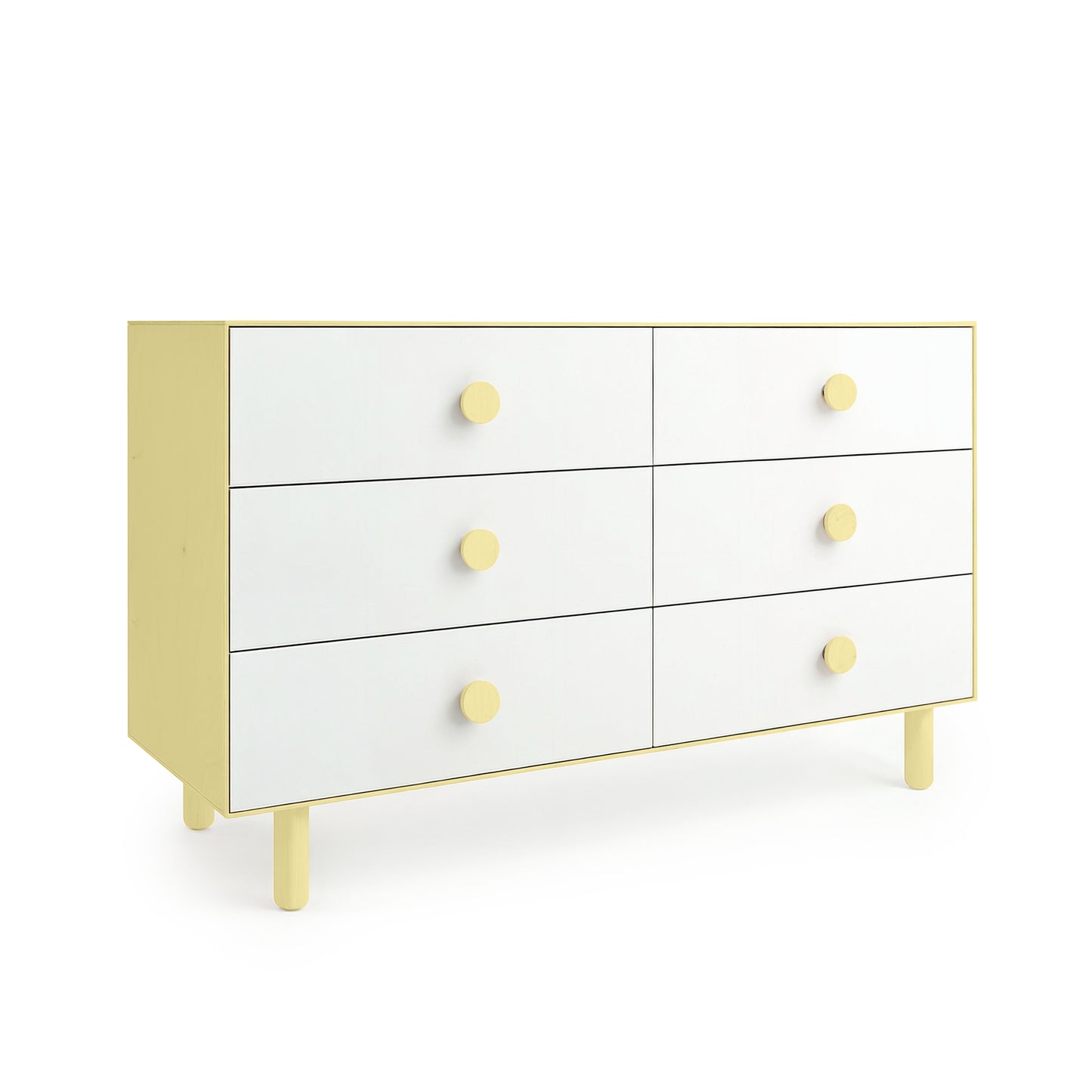 Pale Citron 6 Drawer