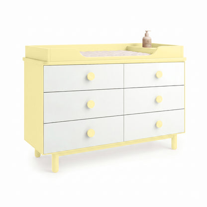 Pale Citron 6 Drawer