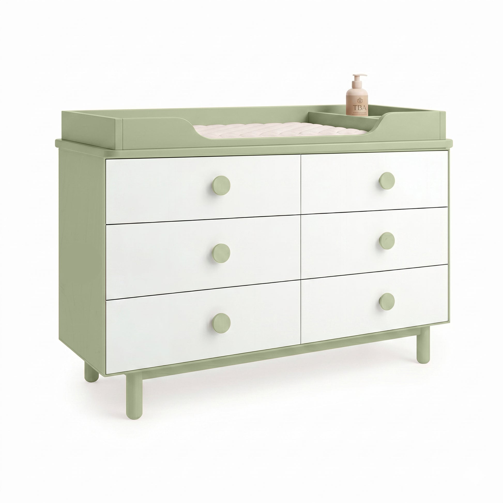Sage Green 6 Drawer