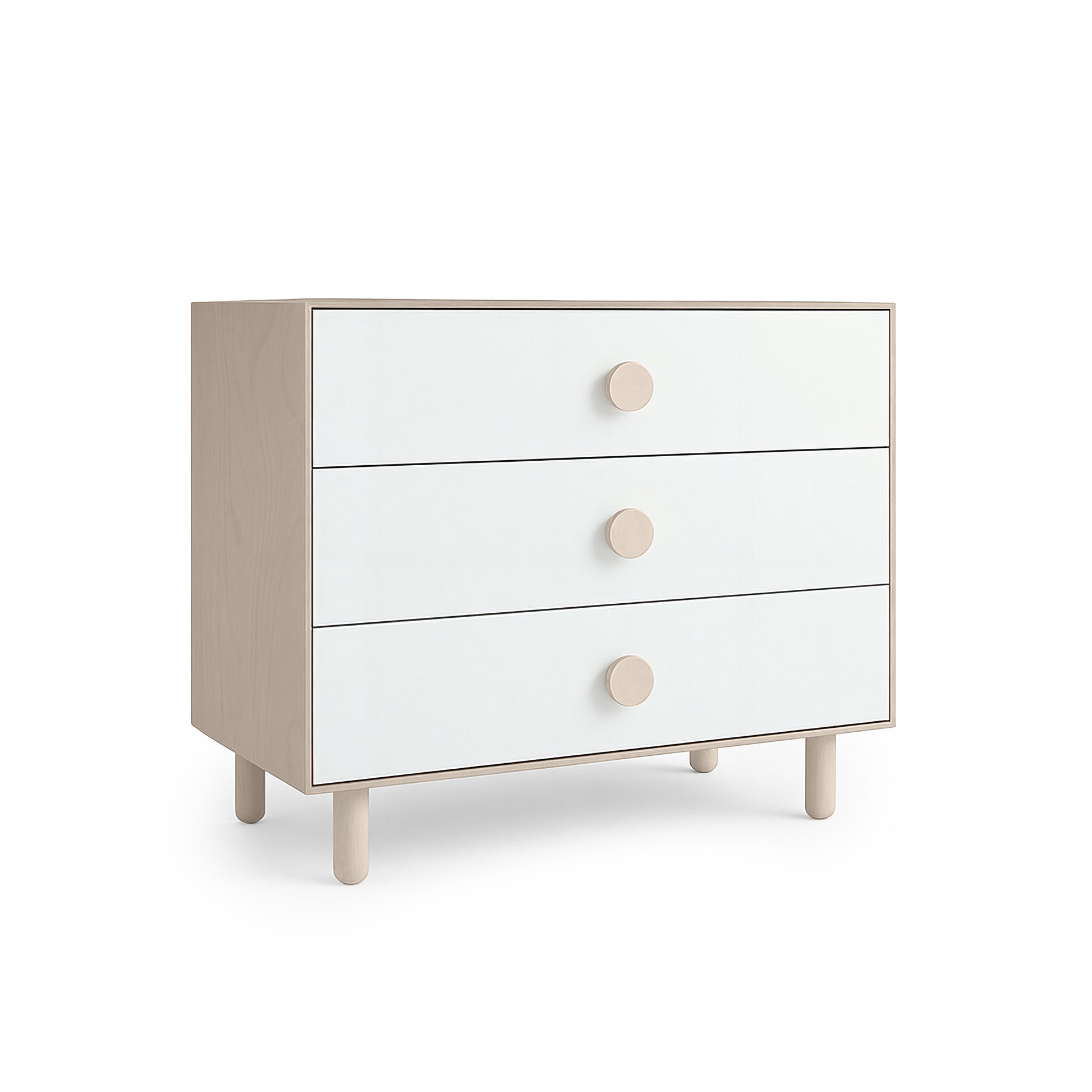 Beige 3 Drawer