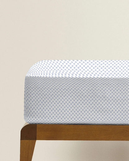 ‘Blue Orbit’ Organic Fitted Crib Sheet 2