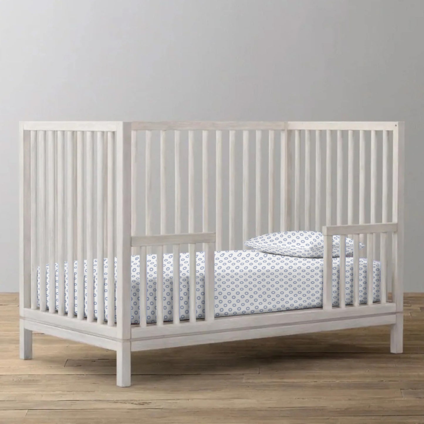 ‘Blue Orbit’ Organic Fitted Crib Sheet 1