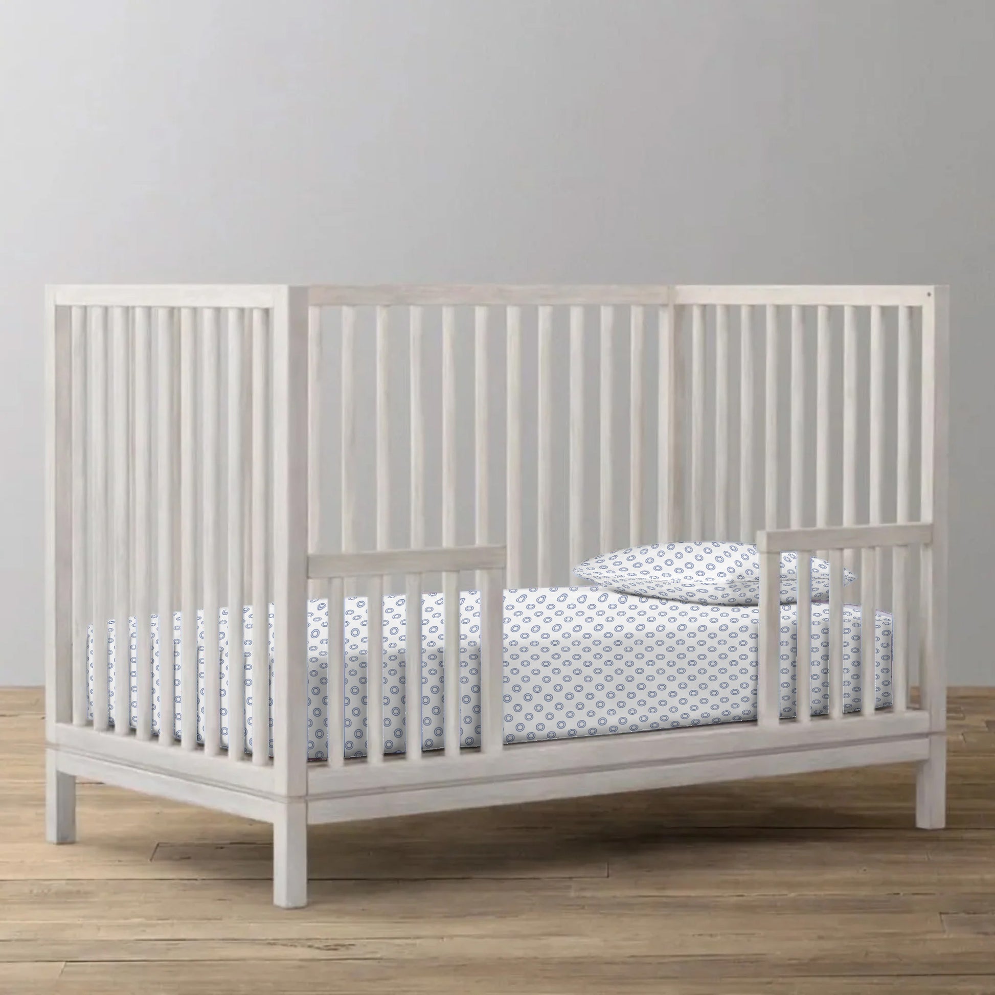 ‘Blue Orbit’ Organic Fitted Crib Sheet 1