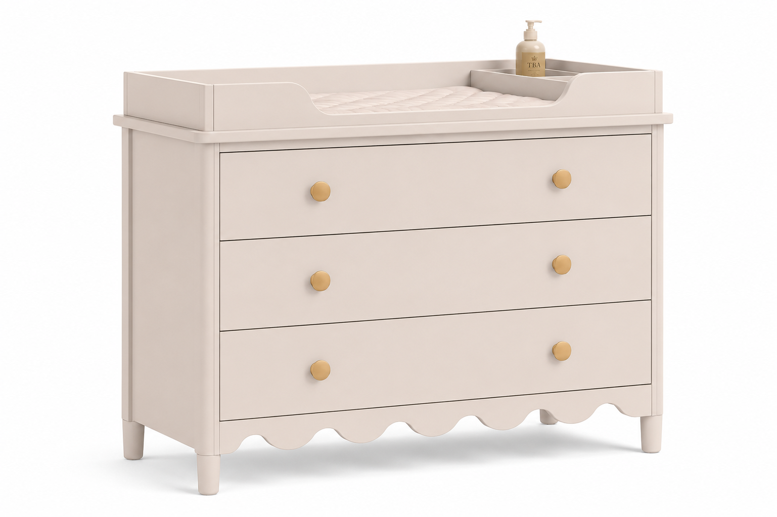 Beige 3 Drawer