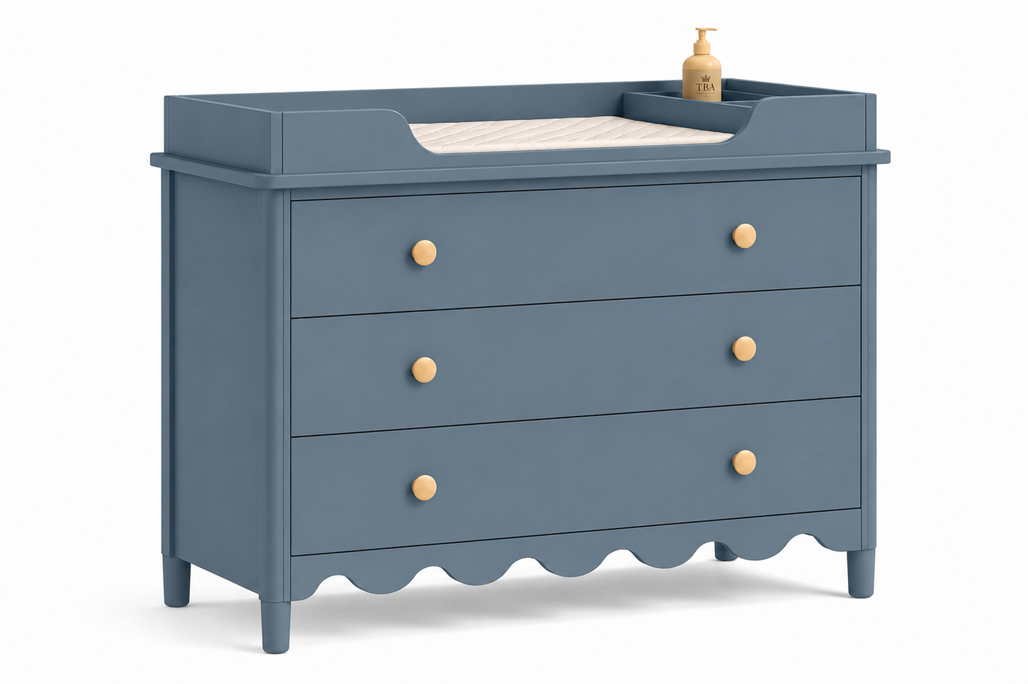 Blue Grey 3 Drawer