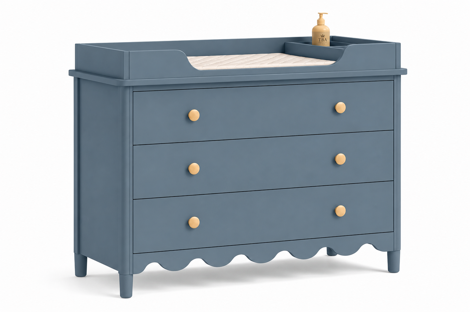 Blue Grey 3 Drawer