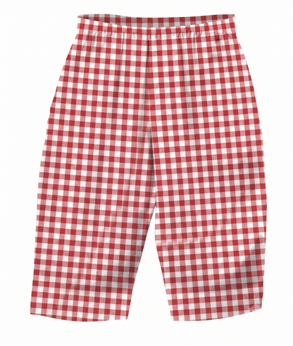 'Red Checks ' Organic Collared Pajama Set