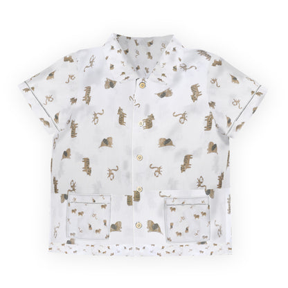 'Brown Monkey ' Organic Collared Pajama  