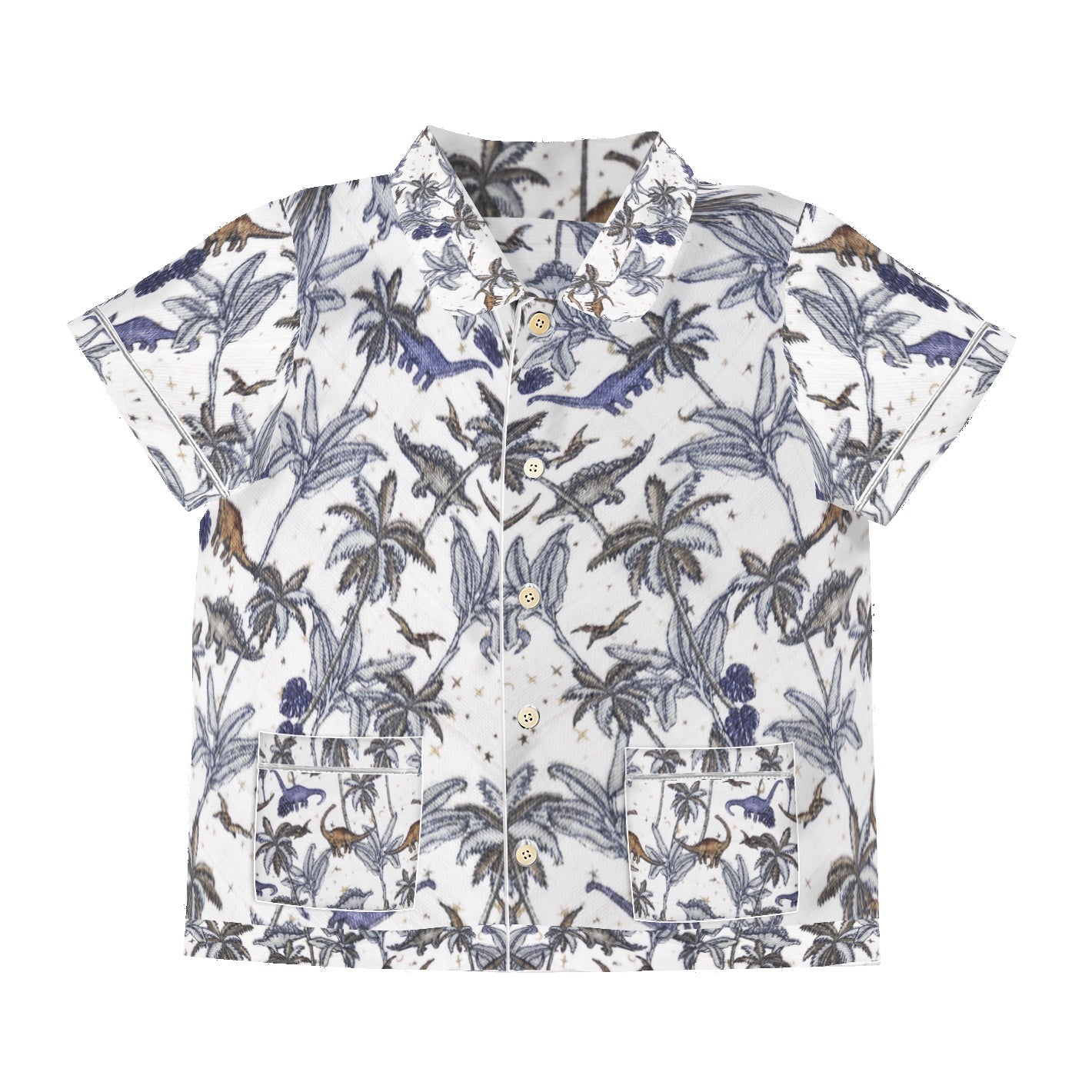 'Jurassic Park' Organic Collared Pajama Set 2