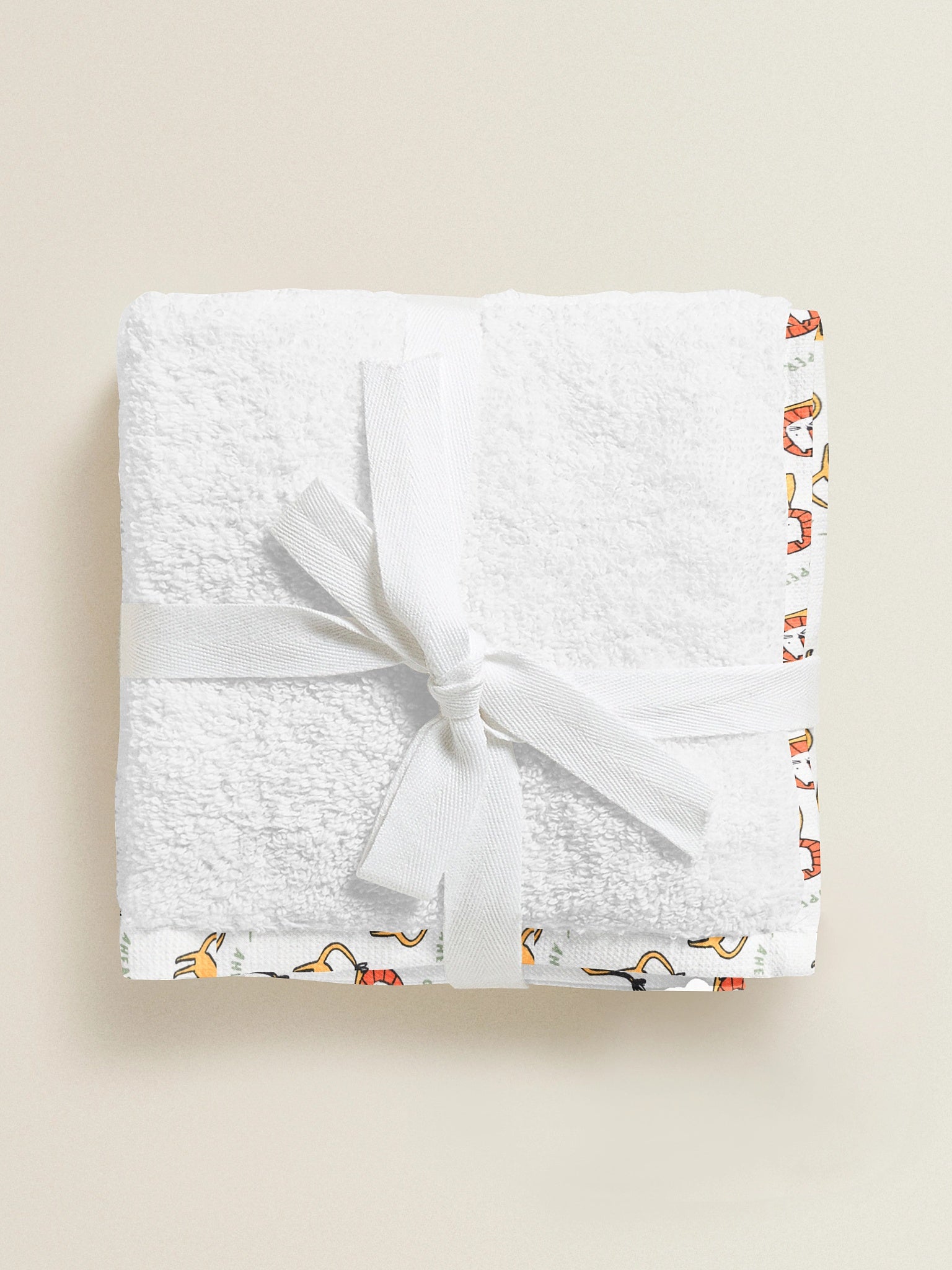 'Lion Print’ Organic Junior Towel Set