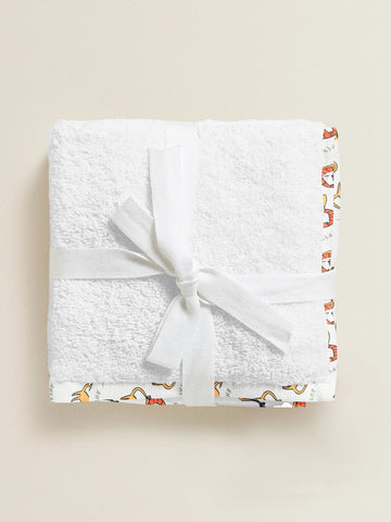 'Lion Print’ Organic Junior Towel Set