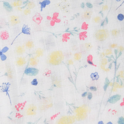 ‘Flower Print’ Organic Junior Blanket & Quilt