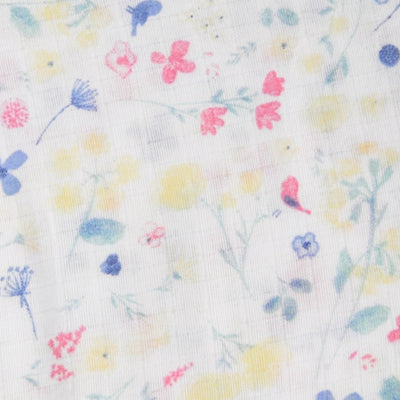 ‘Flower Print’ Organic Junior Blanket & Quilt