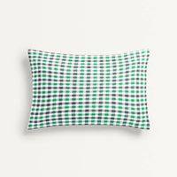 Green and Black Checks’ Organic Junior Pillow Cover