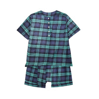 Green & Navy Blue Checks
