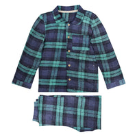 Green and Navy Blue Checks
