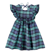 Green & Navy Blue Checks