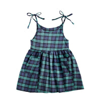 Green & Navy Blue Checks