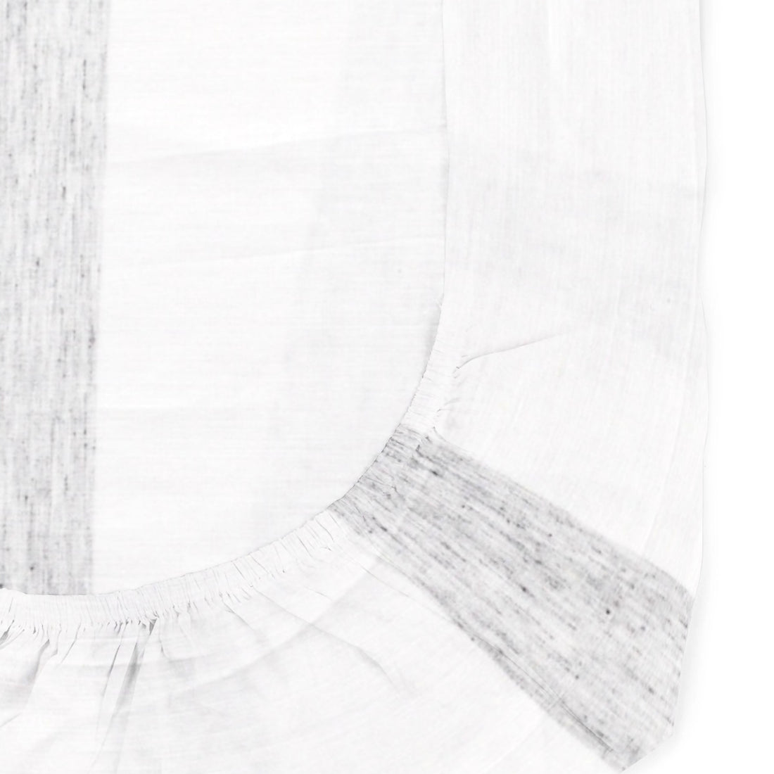 'Grey Pencil Stripe’ Organic Fitted Crib Sheet