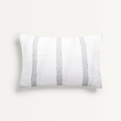 'Grey Pencil Stripe’ Organic Junior Pillow Cover