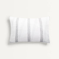 Grey Pencil Stripe’ Organic Junior Pillow Cover