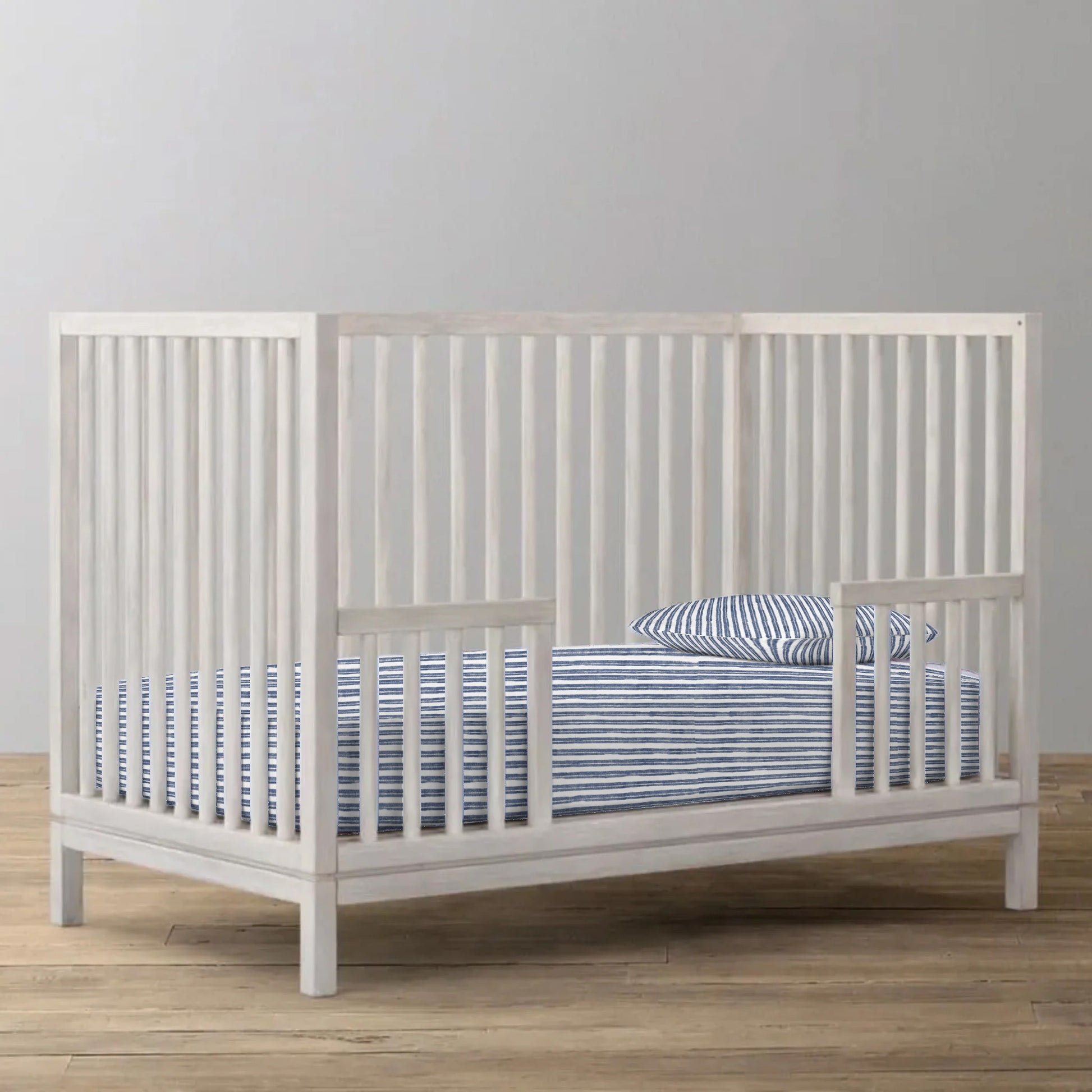 ‘Indigo Flow’ Organic Fitted Crib Sheet 1